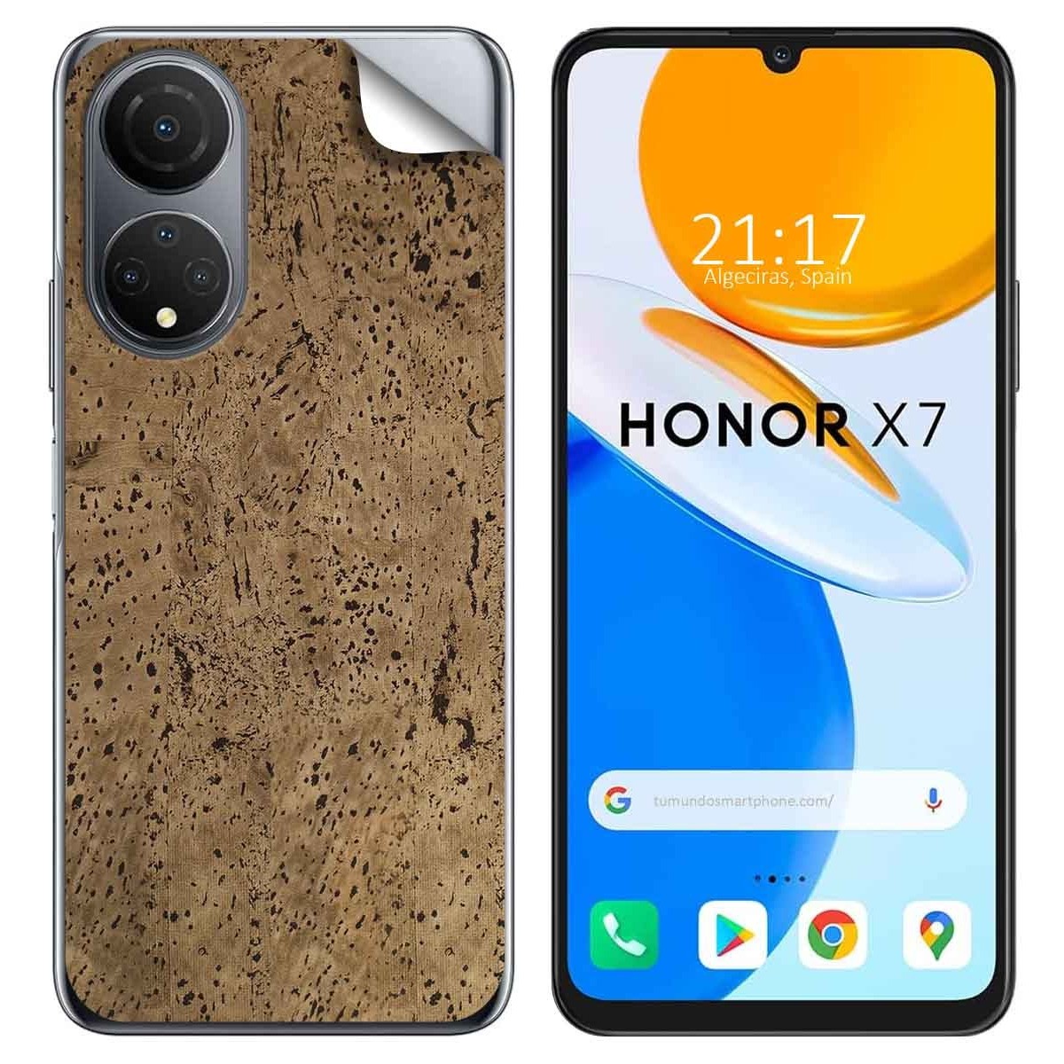Pegatina Vinilo Autoadhesiva Textura Corcho para Huawei Honor X7
