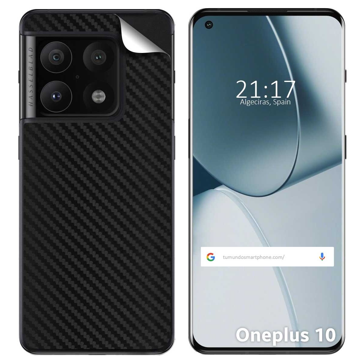 Pegatina Vinilo Autoadhesiva Textura Carbono para OnePlus 10 Pro 5G