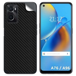 Pegatina Vinilo Autoadhesiva Textura Carbono para Oppo A76 / A96