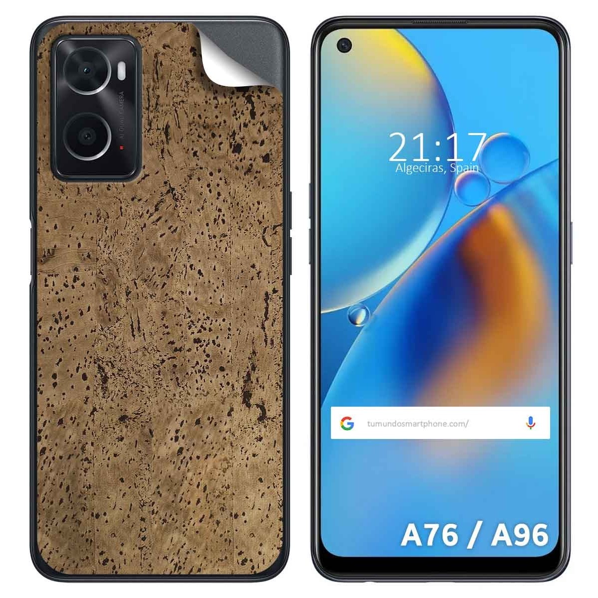 Pegatina Vinilo Autoadhesiva Textura Corcho para Oppo A76 / A96