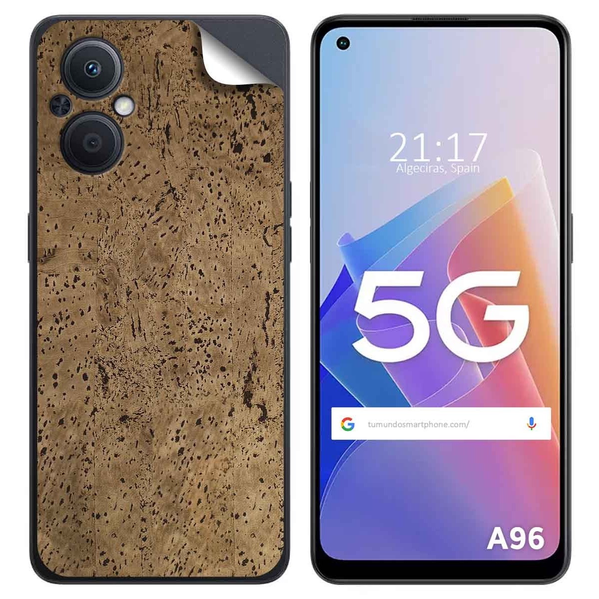 Pegatina Vinilo Autoadhesiva Textura Corcho para Oppo A96 5G