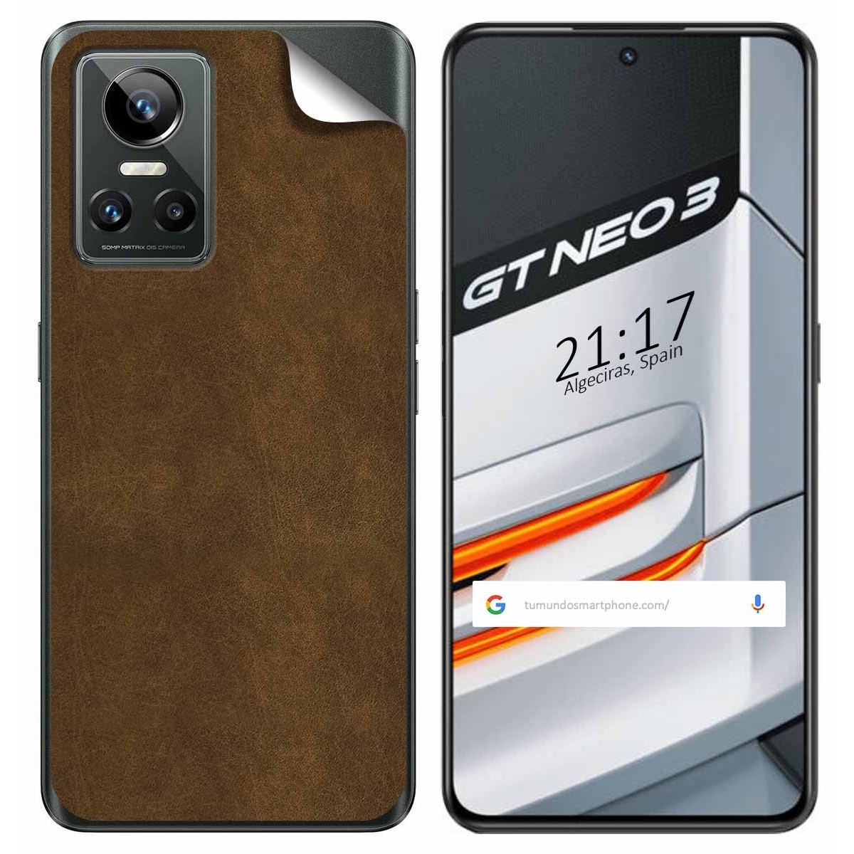 Pegatina Vinilo Autoadhesiva Textura Piel para Realme GT Neo 3 5G