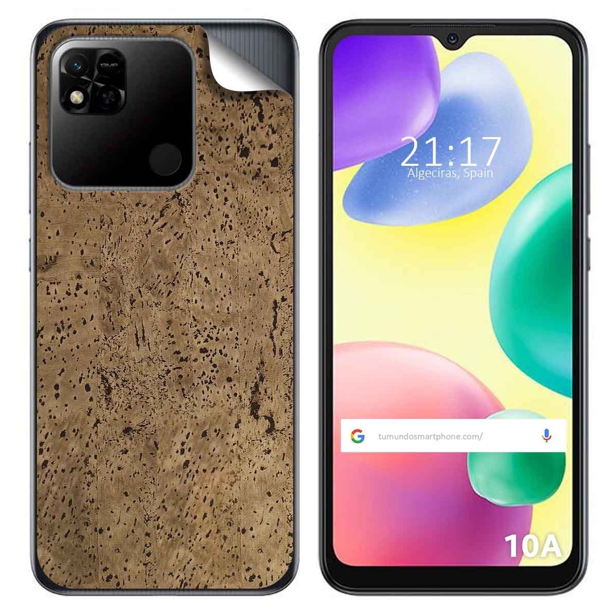Pegatina Vinilo Autoadhesiva Textura Corcho compatible con Xiaomi Redmi 10A