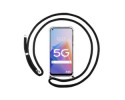 Funda Colgante Transparente para Oppo A96 5G con Cordon Negro