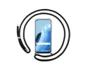 Funda Colgante Transparente para Oppo Reno 7 4G con Cordon Negro