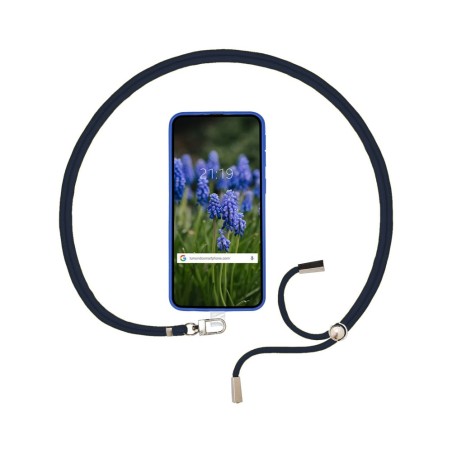 Adaptador Universal con Cordón para Funda de Móvil Colgante Color Azul Marino