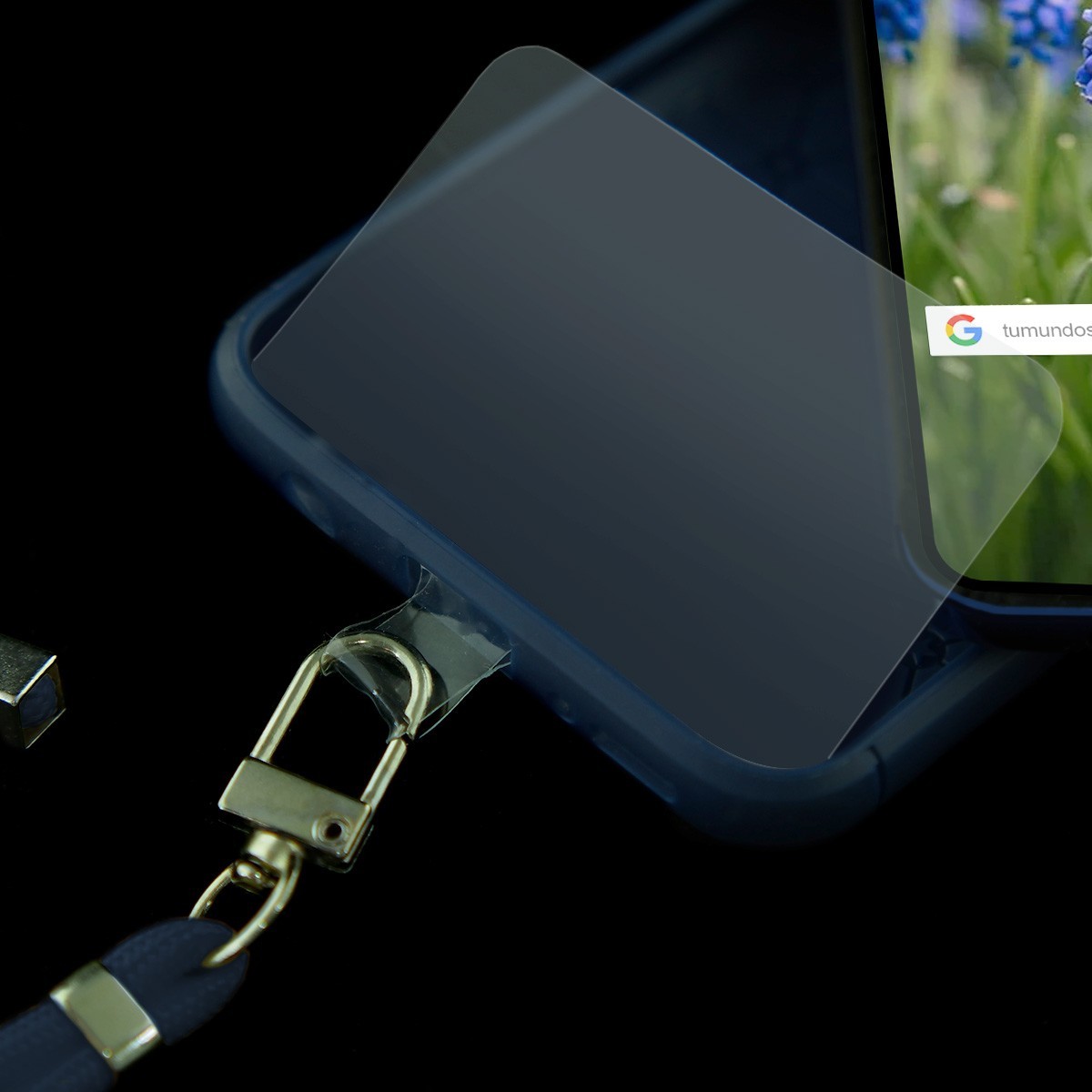 Adaptador Universal con Cordón para Funda de Móvil Colgante Color Azul Marino