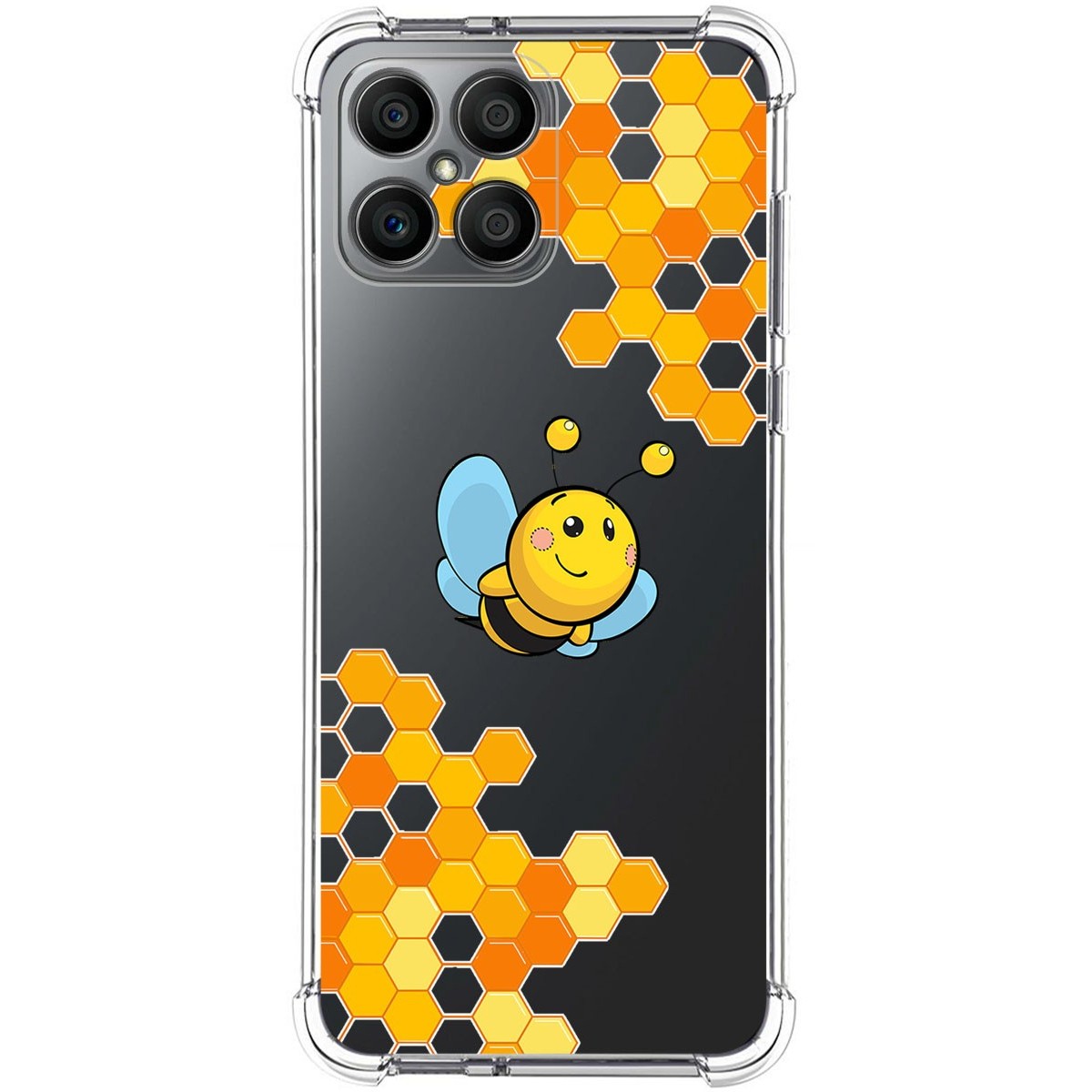 Funda Silicona Antigolpes para Huawei Honor X8 diseño Abeja Dibujos
