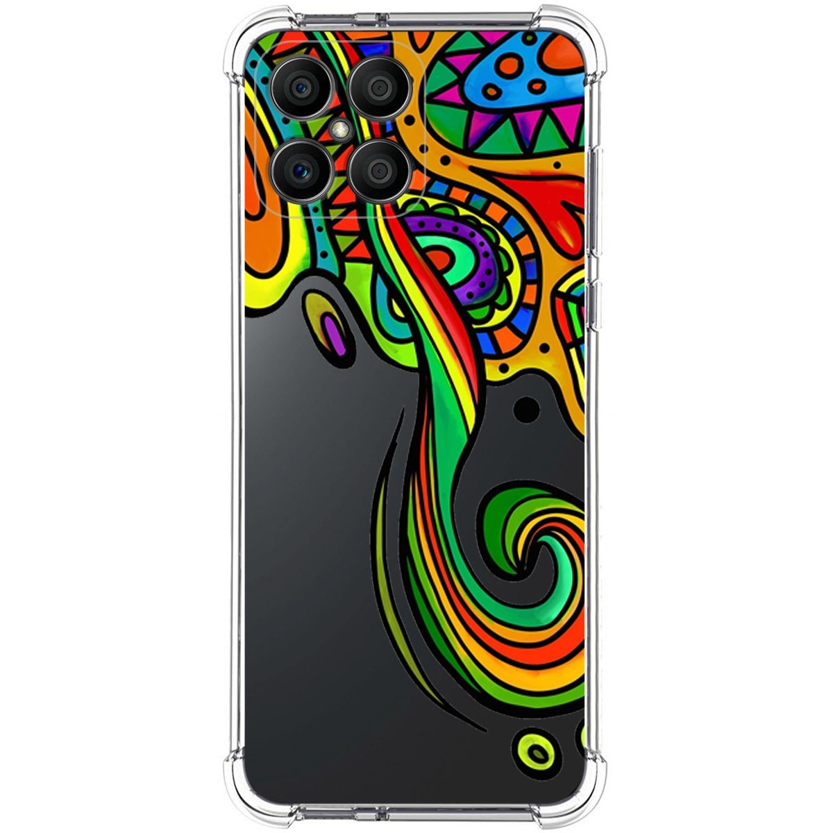 Funda Silicona Antigolpes para Huawei Honor X8 diseño Colores Dibujos