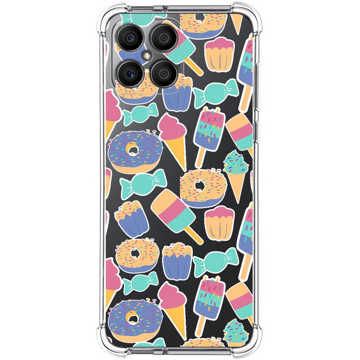 Funda Silicona Antigolpes para Huawei Honor X8 diseño Dulces 02 Dibujos
