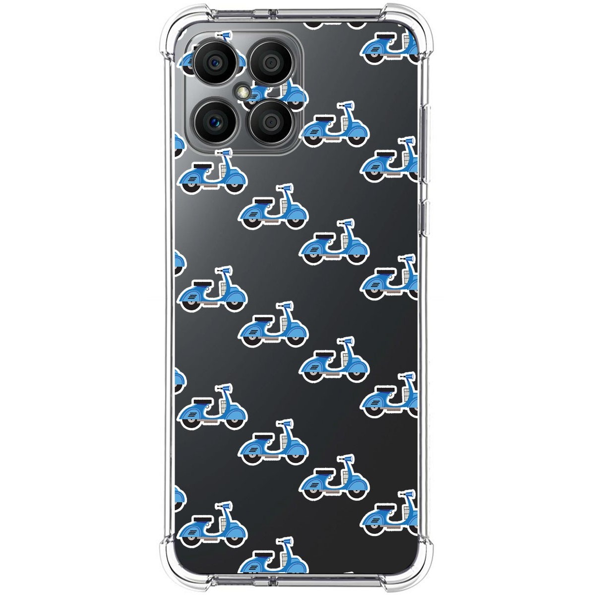 Funda Silicona Antigolpes para Huawei Honor X8 diseño Scooter Dibujos