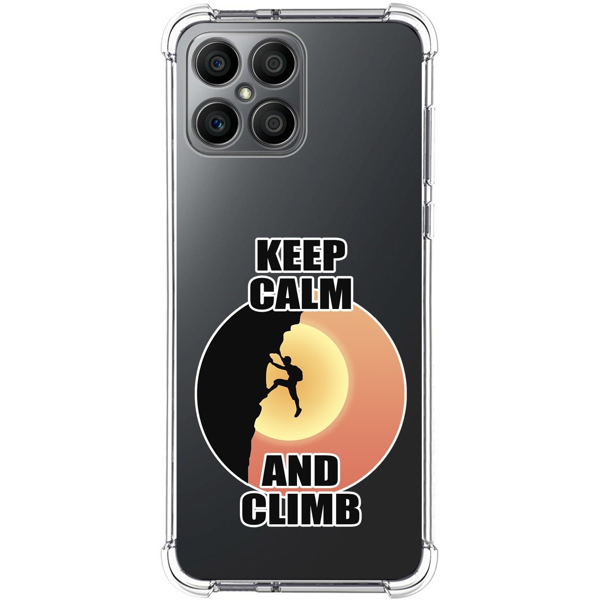 Funda Silicona Antigolpes para Huawei Honor X8 diseño Hombre Escalada Dibujos