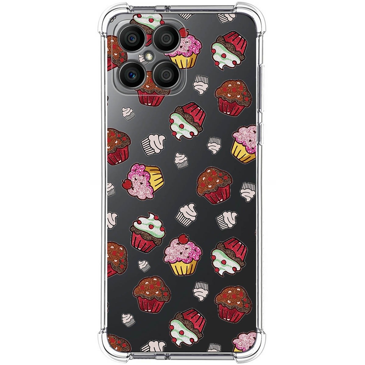 Funda Silicona Antigolpes para Huawei Honor X8 diseño Muffins Dibujos