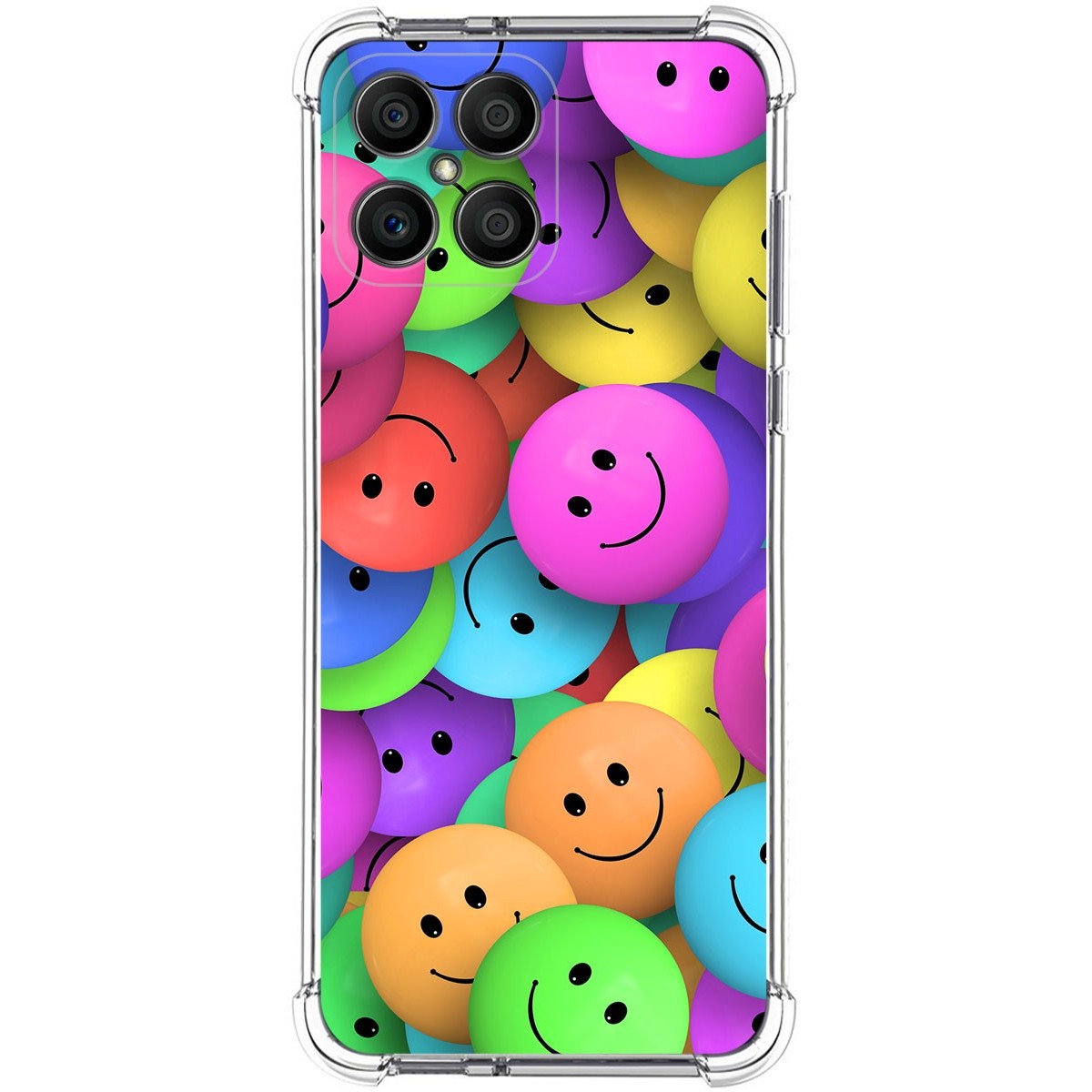 Funda Silicona Antigolpes para Huawei Honor X8 diseño Smile Dibujos