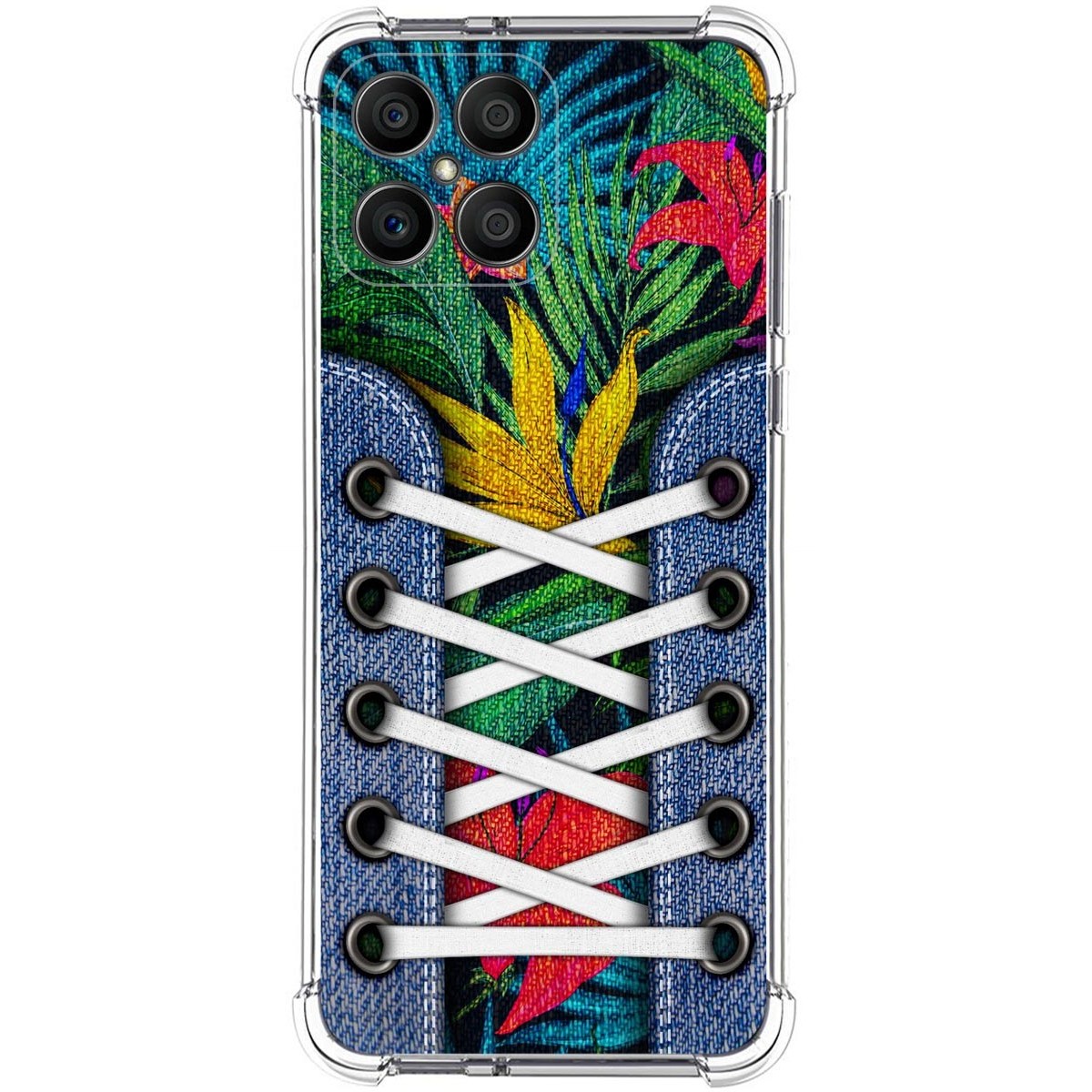 Funda Silicona Antigolpes para Huawei Honor X8 diseño Zapatillas 12 Dibujos