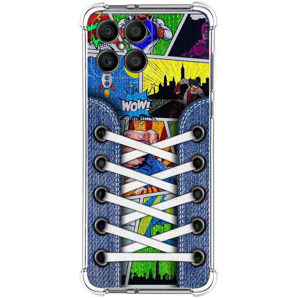 Funda Silicona Antigolpes para Huawei Honor X8 diseño Zapatillas 14 Dibujos