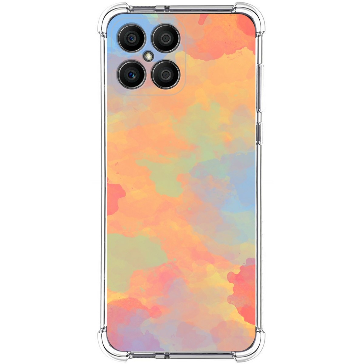 Funda Silicona Antigolpes para Huawei Honor X8 diseño Acuarela 08 Dibujos
