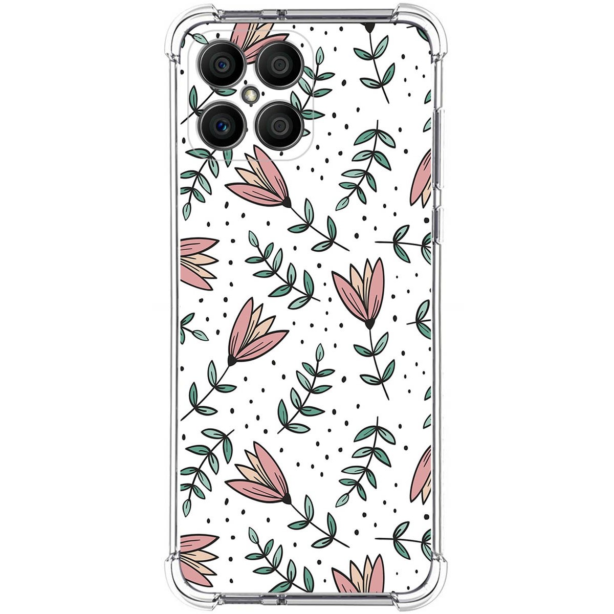 Funda Silicona Antigolpes para Huawei Honor X8 diseño Flores 01 Dibujos