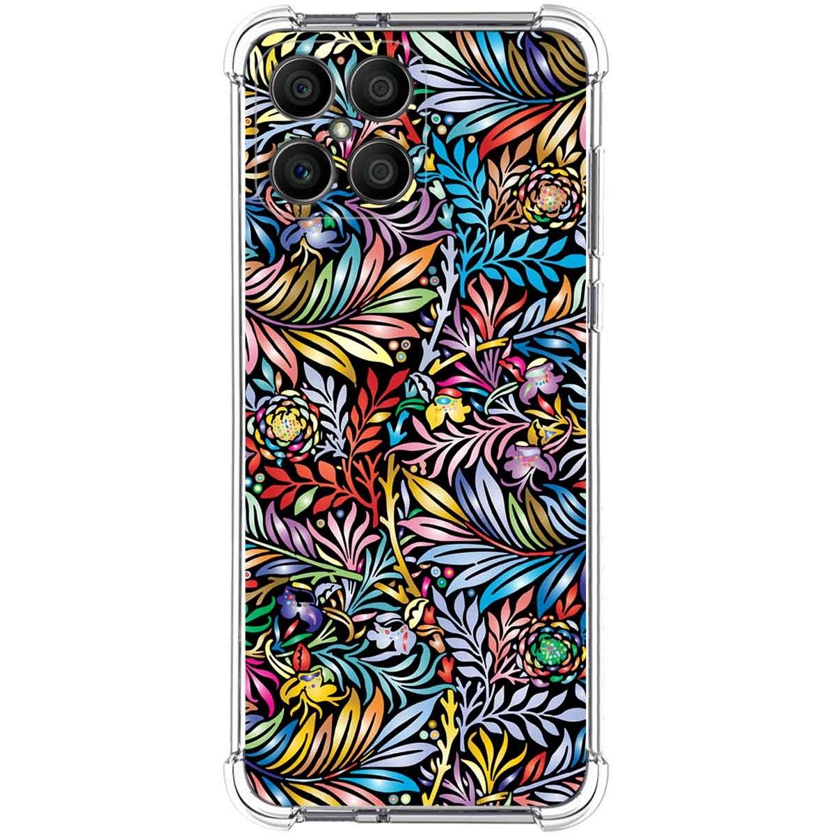 Funda Silicona Antigolpes para Huawei Honor X8 diseño Flores 04 Dibujos