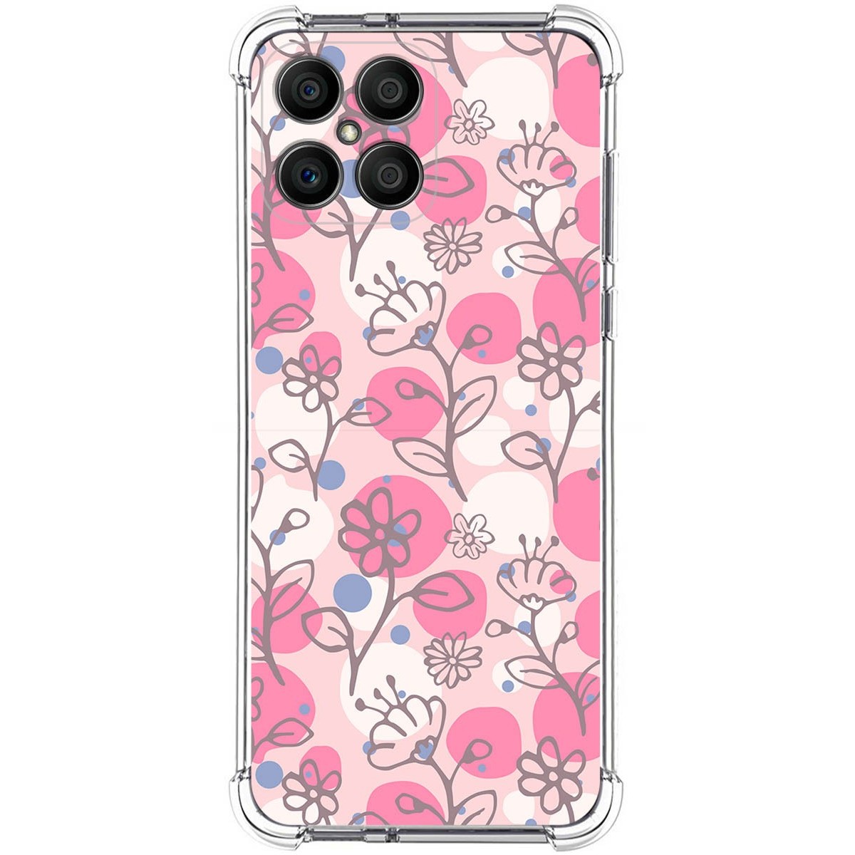 Funda Silicona Antigolpes para Huawei Honor X8 diseño Flores 07 Dibujos