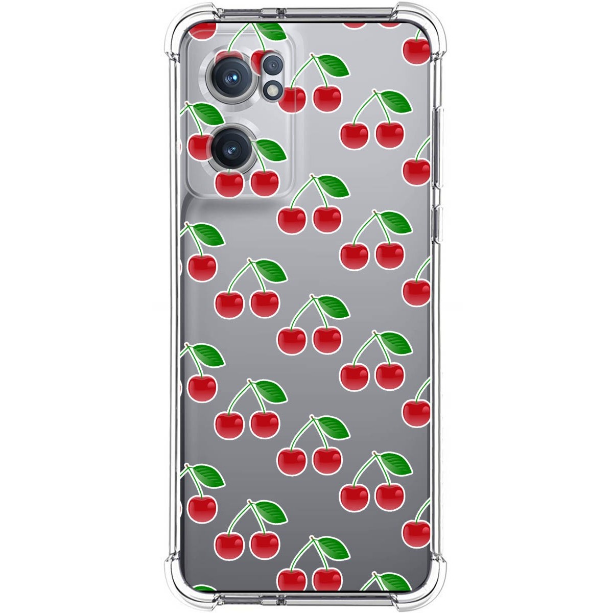 Funda Silicona Antigolpes para Oneplus Nord CE 2 5G diseño Cerezas Dibujos