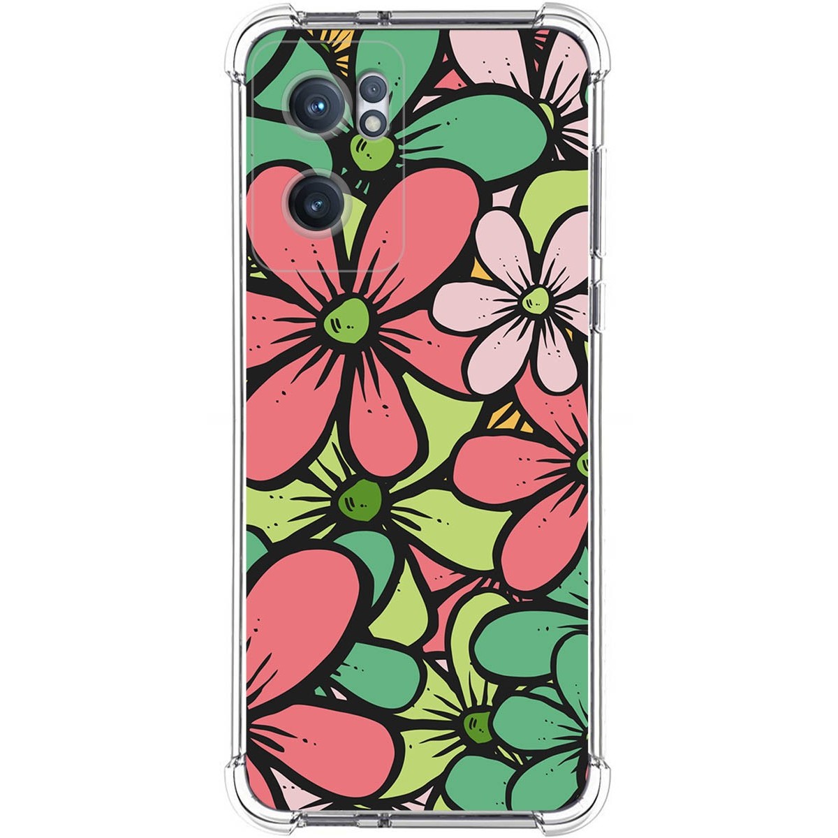 Funda Silicona Antigolpes para Oneplus Nord CE 2 5G diseño Flores 02 Dibujos