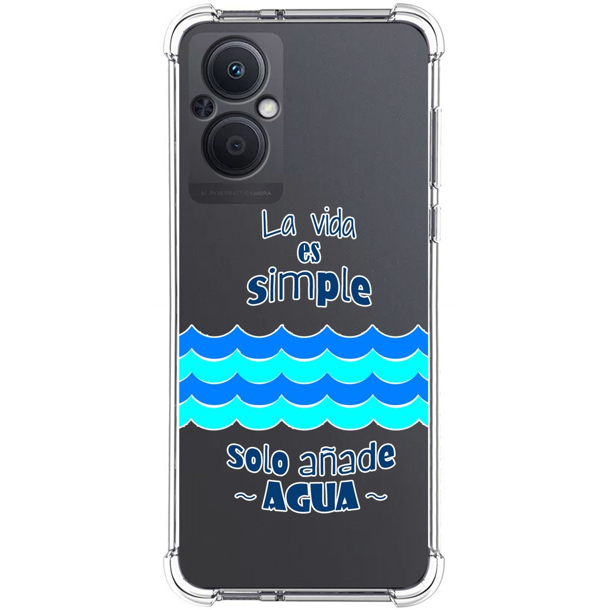 Funda Silicona Antigolpes para Oppo A96 5G diseño Agua Dibujos