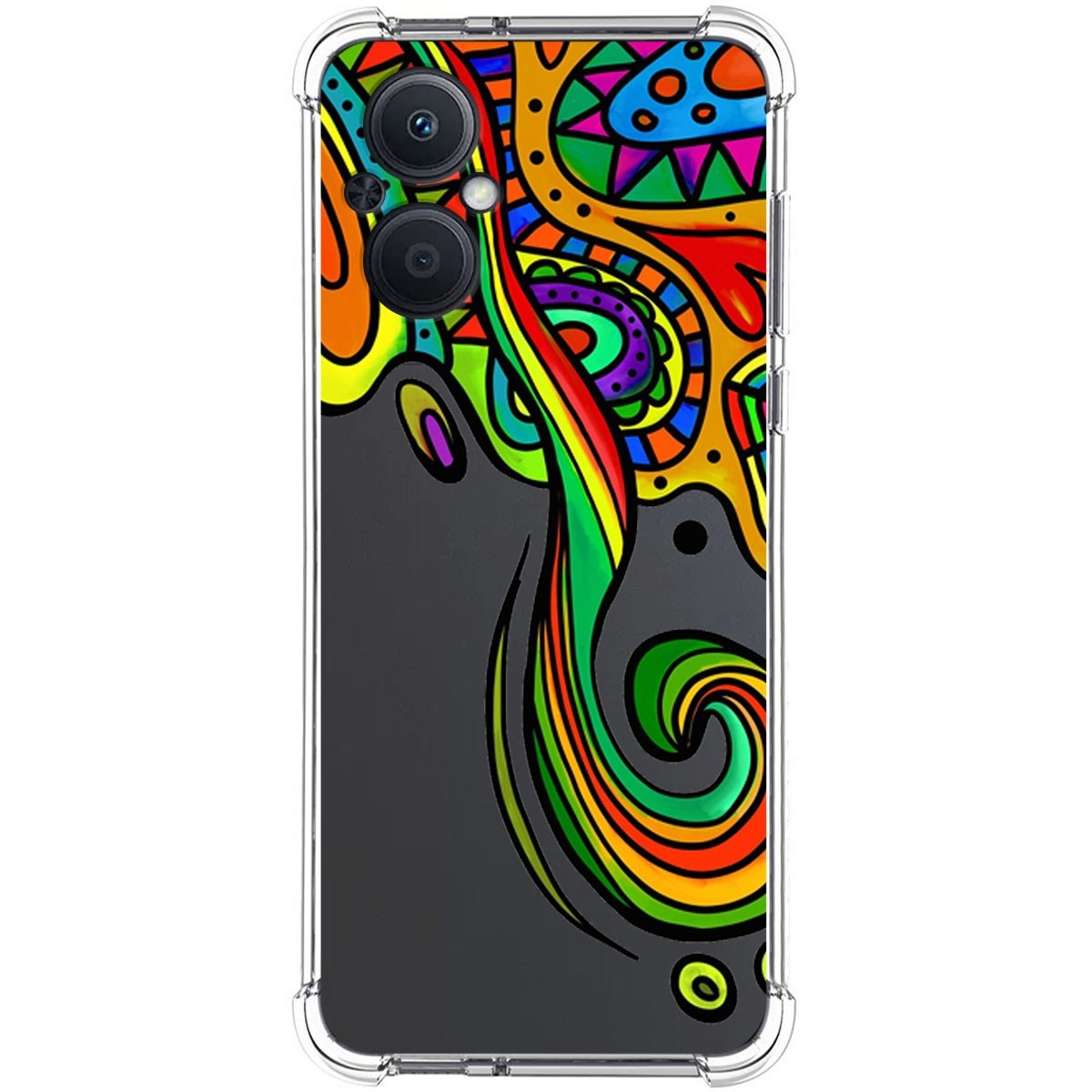 Funda Silicona Antigolpes para Oppo A96 5G diseño Colores Dibujos