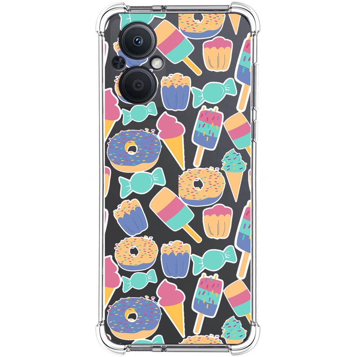 Funda Silicona Antigolpes para Oppo A96 5G diseño Dulces 02 Dibujos