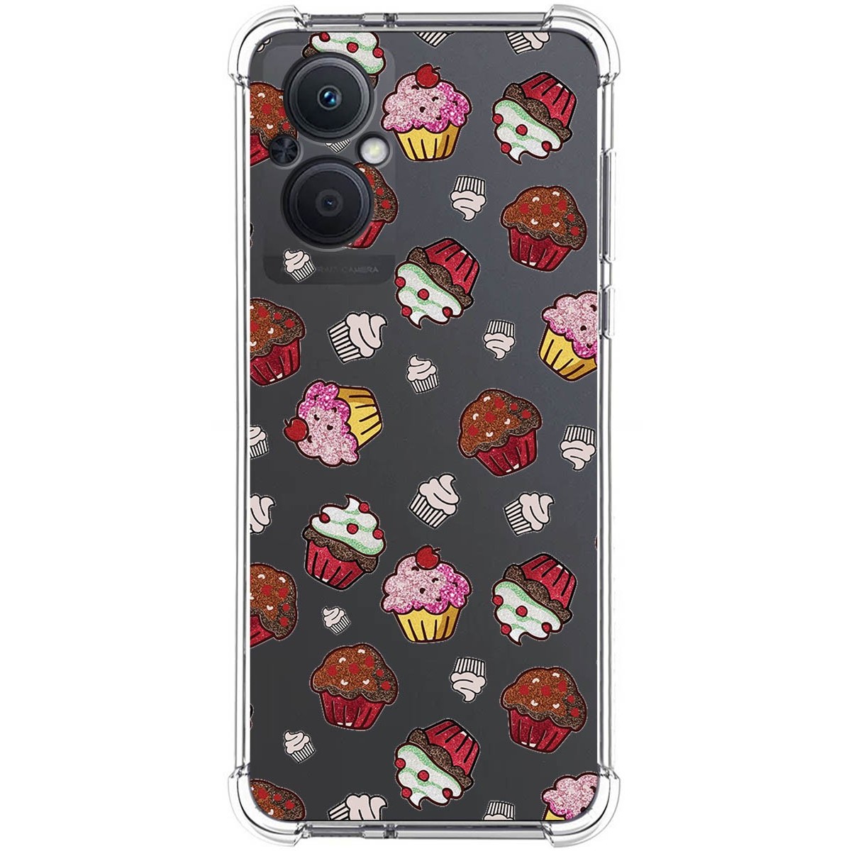 Funda Silicona Antigolpes para Oppo A96 5G diseño Muffins Dibujos
