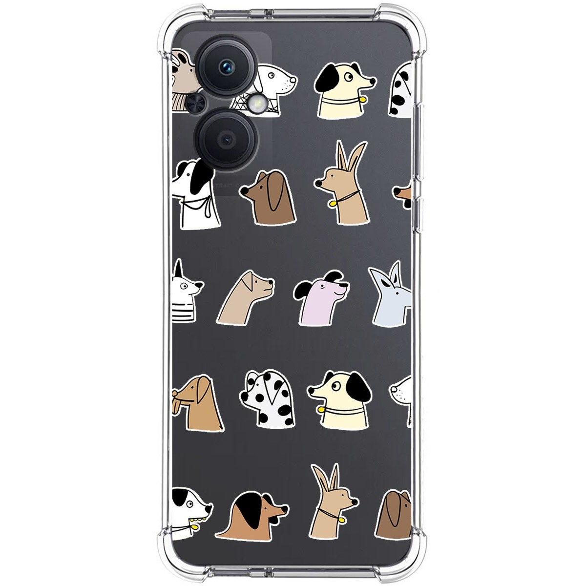 Funda Silicona Antigolpes para Oppo A96 5G diseño Perros Dibujos