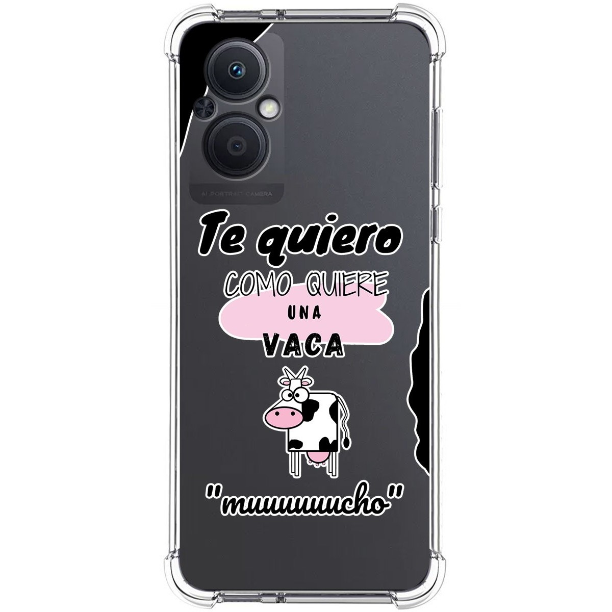 Funda Silicona Antigolpes para Oppo A96 5G diseño Vaca Dibujos