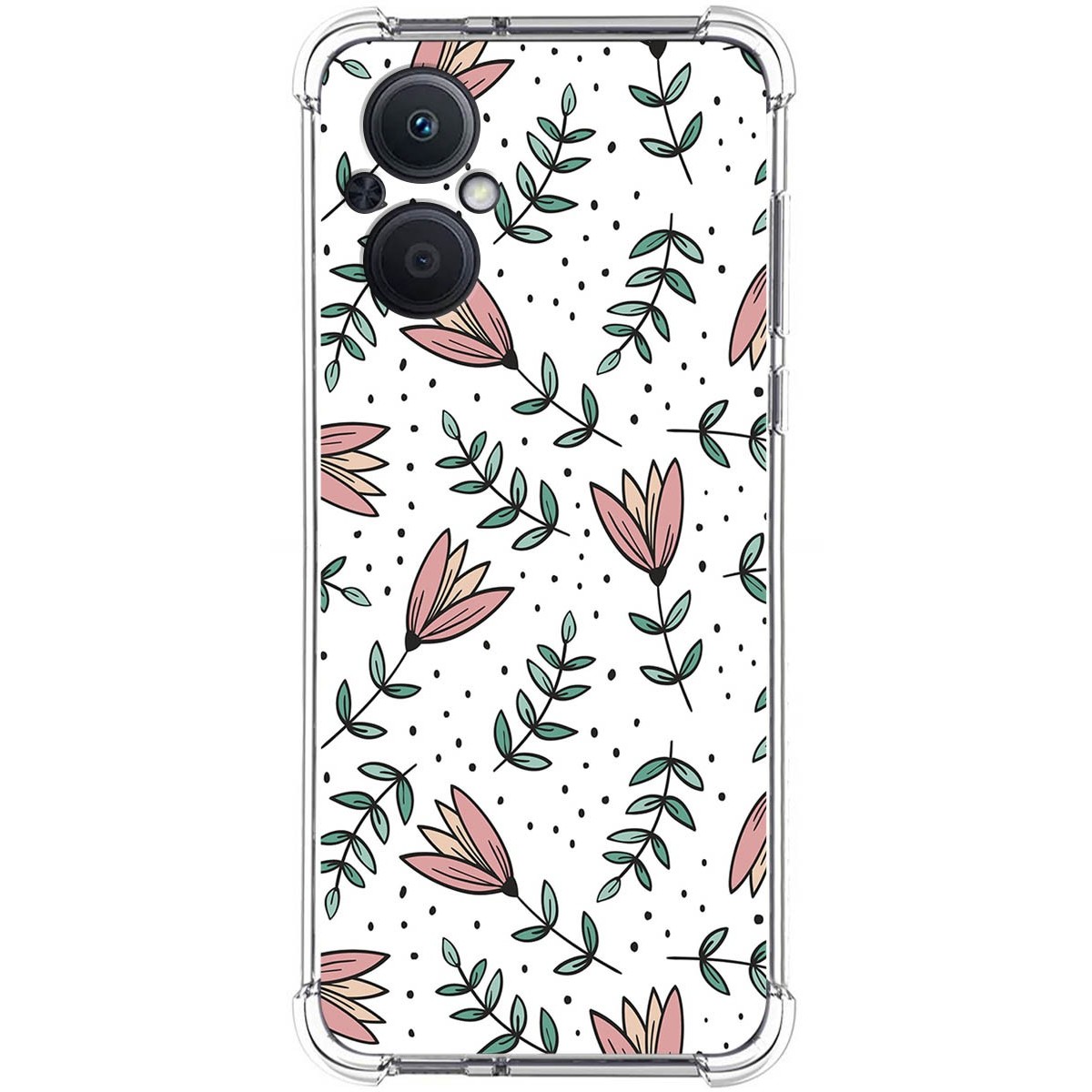 Funda Silicona Antigolpes para Oppo A96 5G diseño Flores 01 Dibujos