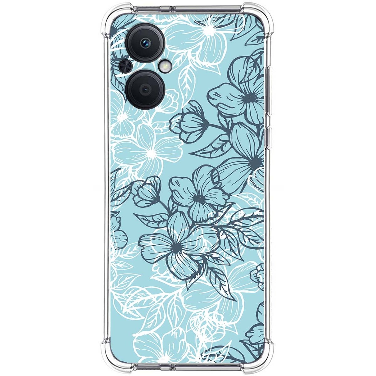 Funda Silicona Antigolpes para Oppo A96 5G diseño Flores 03 Dibujos