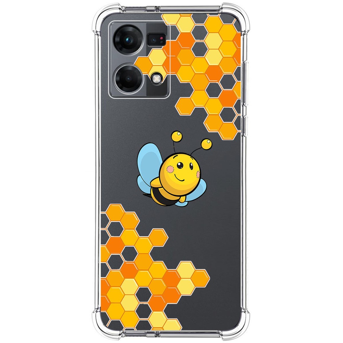 Funda Silicona Antigolpes para Oppo Reno 7 4G diseño Abeja Dibujos