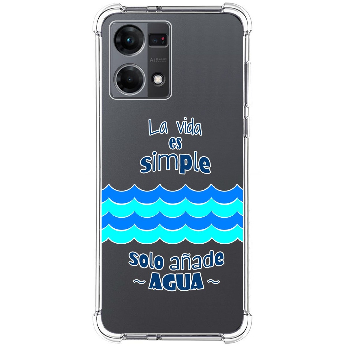 Funda Silicona Antigolpes para Oppo Reno 7 4G diseño Agua Dibujos