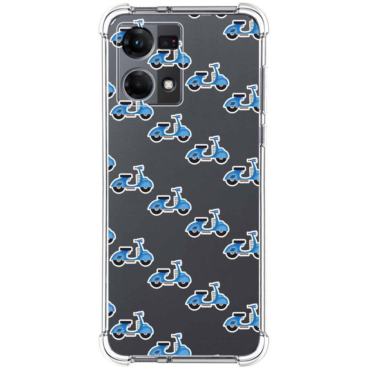 Funda Silicona Antigolpes para Oppo Reno 7 4G diseño Scooter Dibujos
