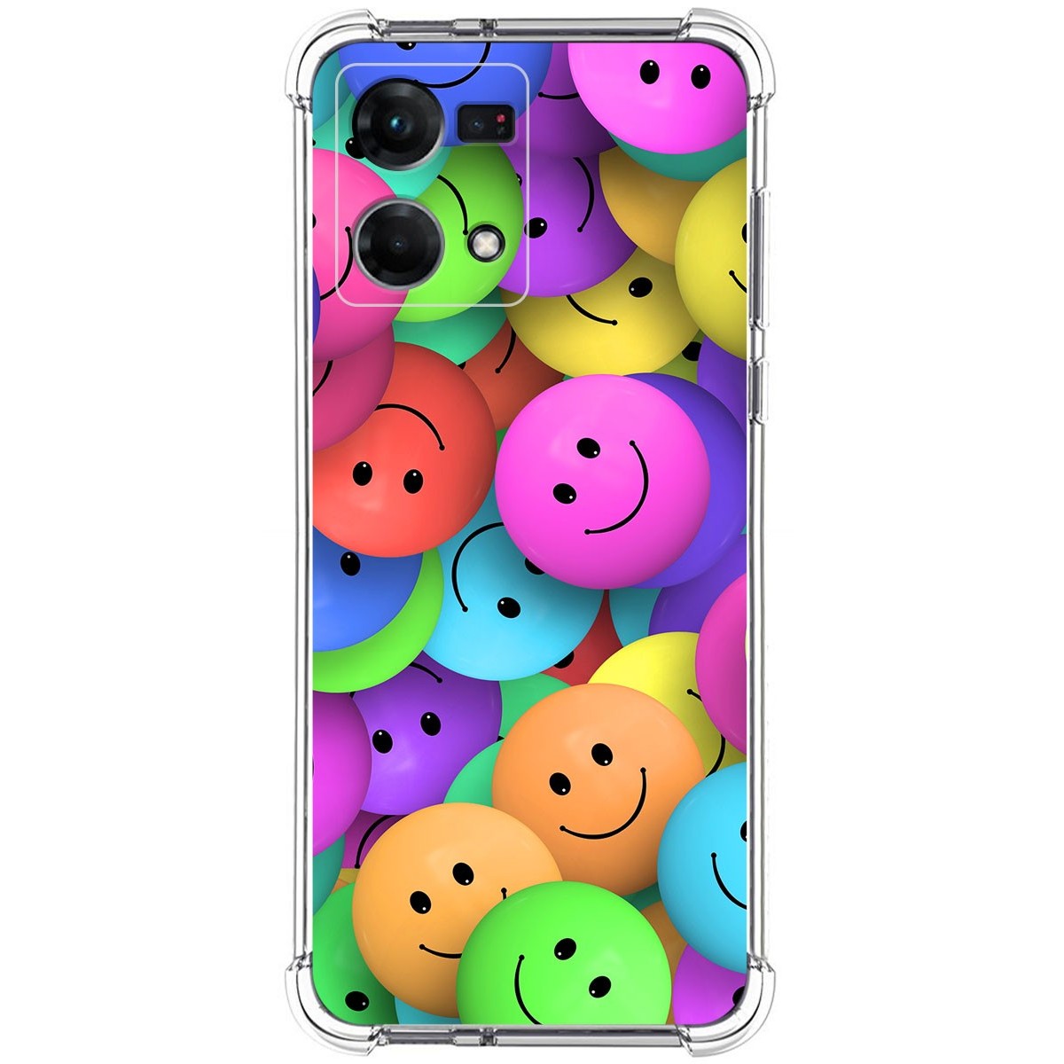 Funda Silicona Antigolpes para Oppo Reno 7 4G diseño Smile Dibujos