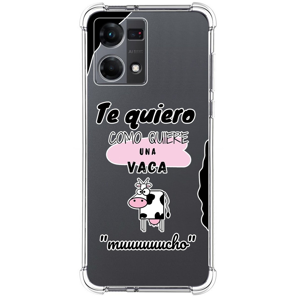 Funda Silicona Antigolpes para Oppo Reno 7 4G diseño Vaca Dibujos