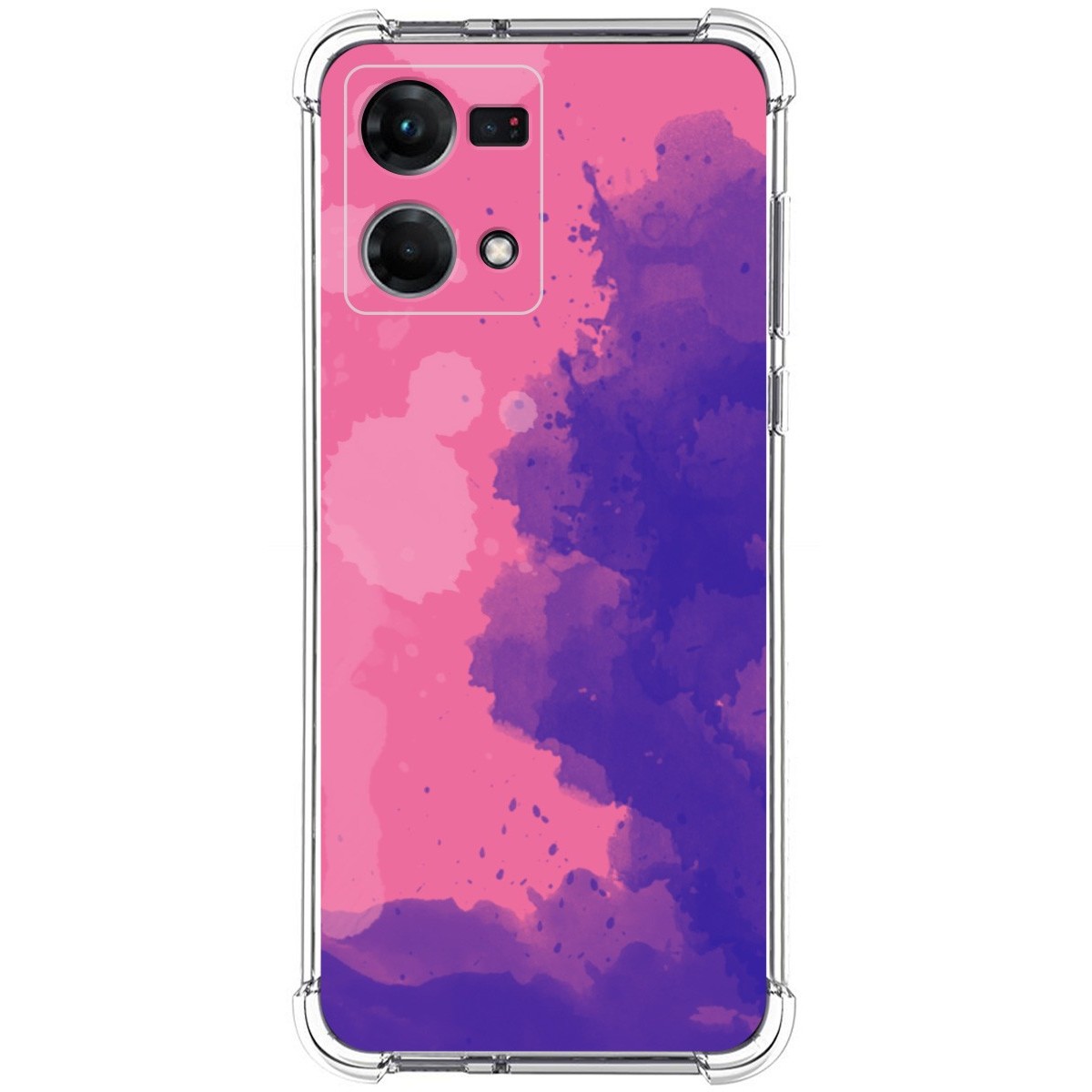 Funda Silicona Antigolpes para Oppo Reno 7 4G diseño Acuarela 07 Dibujos