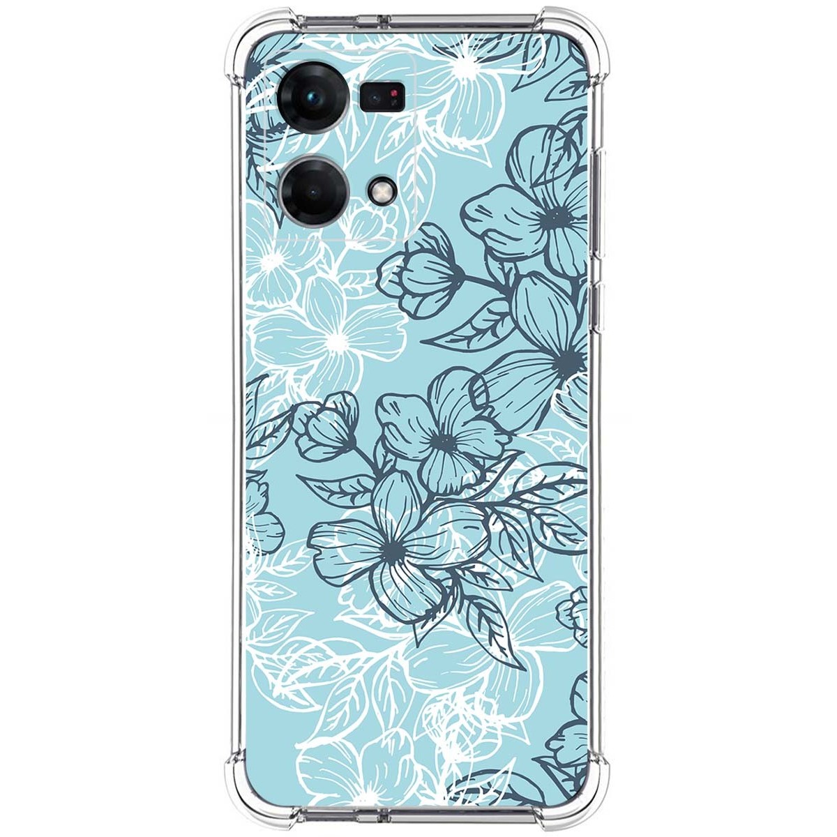 Funda Silicona Antigolpes para Oppo Reno 7 4G diseño Flores 03 Dibujos