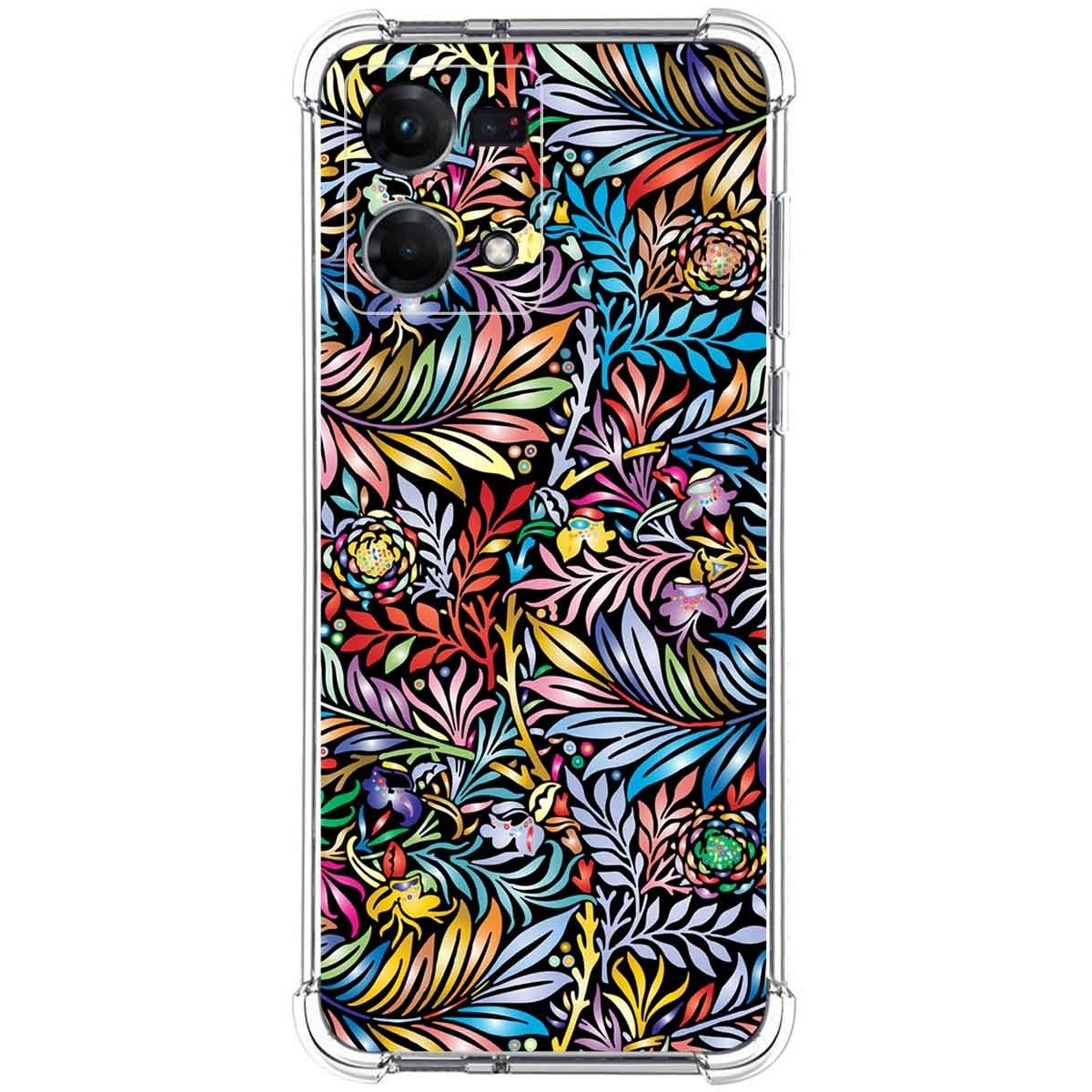 Funda Silicona Antigolpes para Oppo Reno 7 4G diseño Flores 04 Dibujos