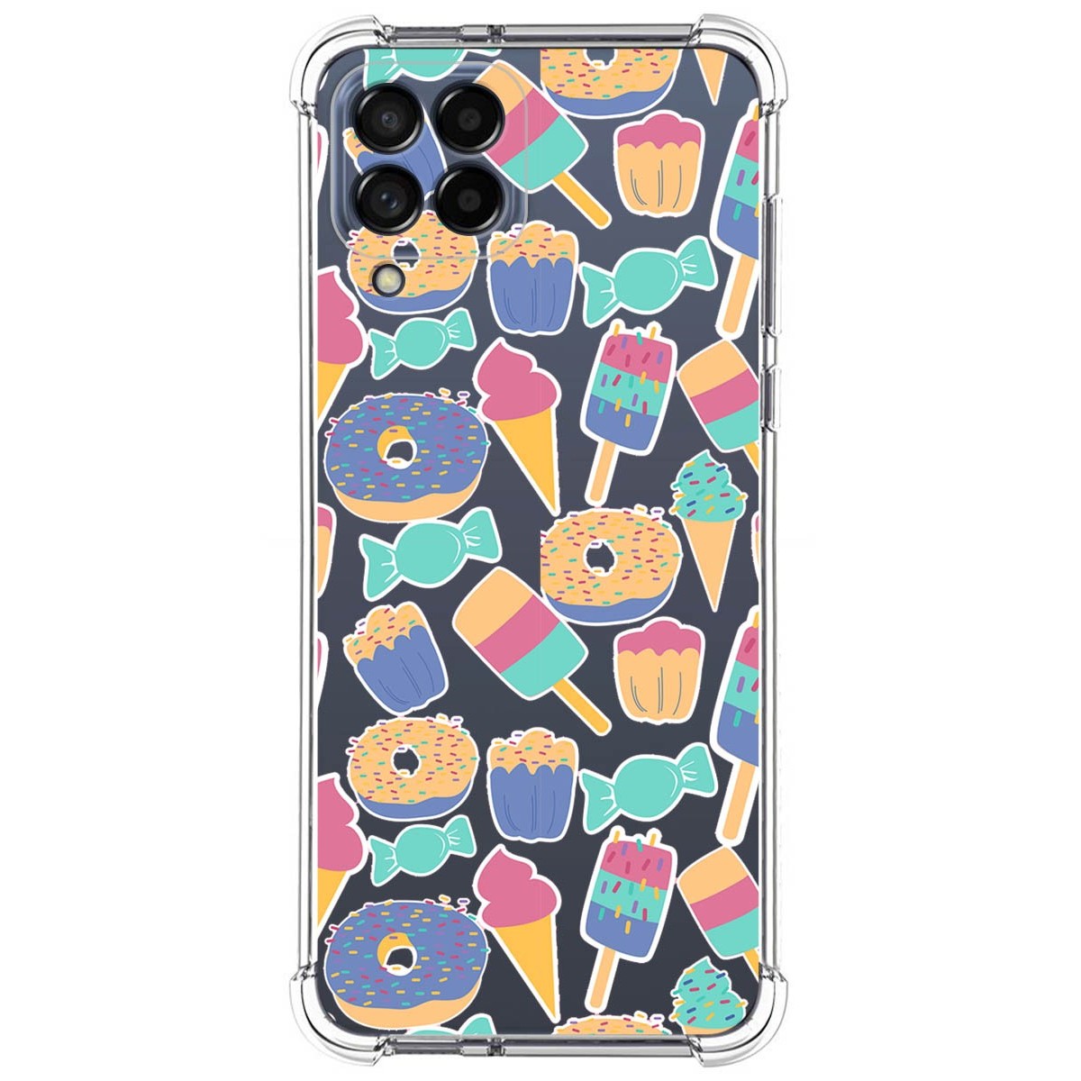 Funda Silicona Antigolpes para Samsung Galaxy M53 5G diseño Dulces 02 Dibujos