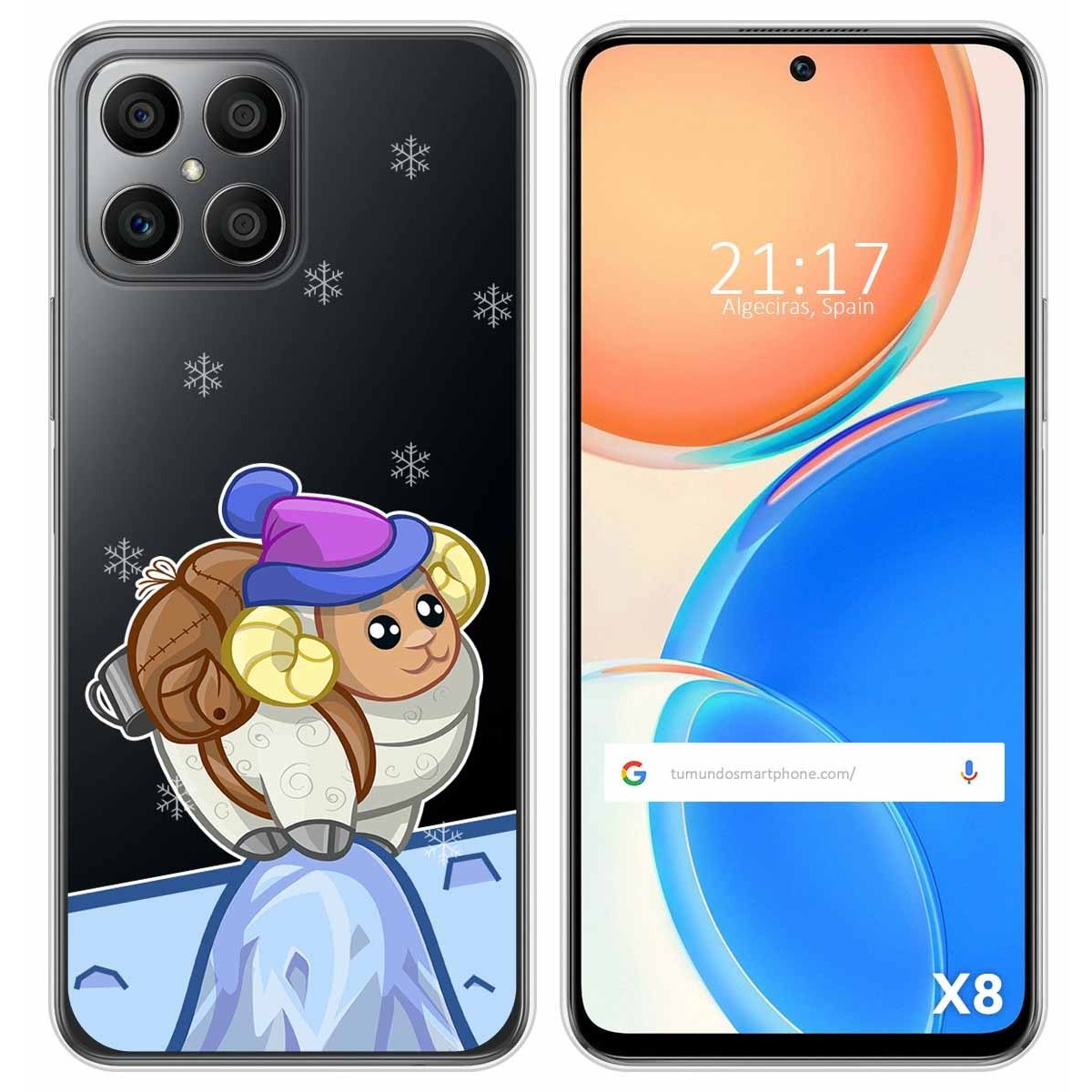 Funda Silicona Transparente para Huawei Honor X8 diseño Cabra Dibujos