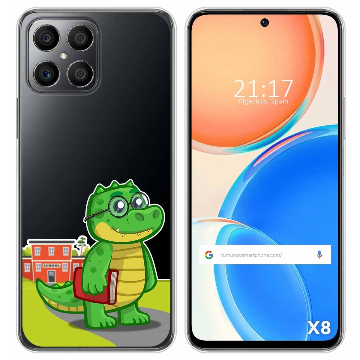 Funda Silicona Transparente para Huawei Honor X8 diseño Coco Dibujos