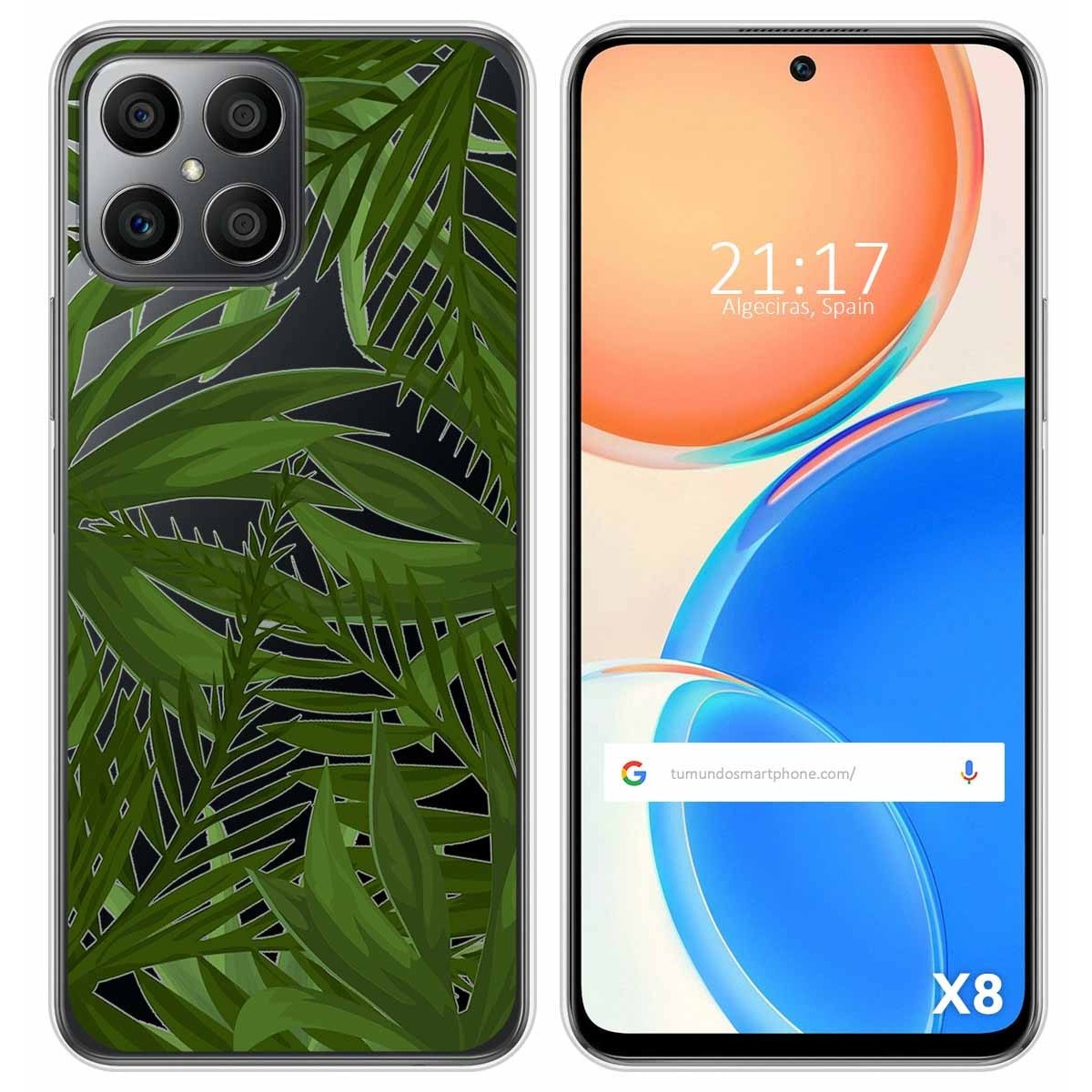 Funda Silicona Transparente para Huawei Honor X8 diseño Jungla Dibujos