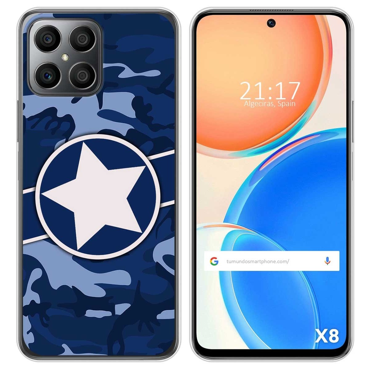 Funda Silicona para Huawei Honor X8 diseño Camuflaje 03 Dibujos