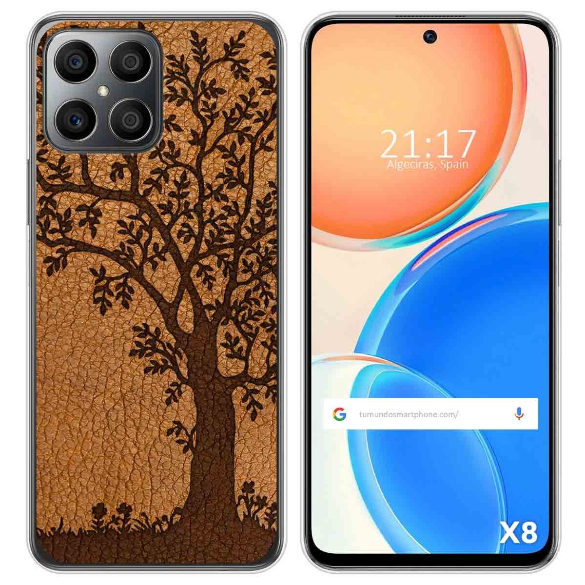 Funda Silicona para Huawei Honor X8 diseño Cuero 03 Dibujos