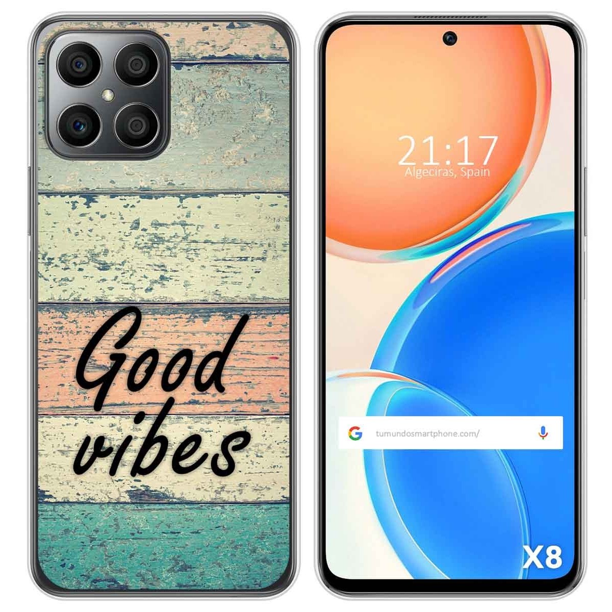 Funda Silicona para Huawei Honor X8 diseño Madera 01 Dibujos