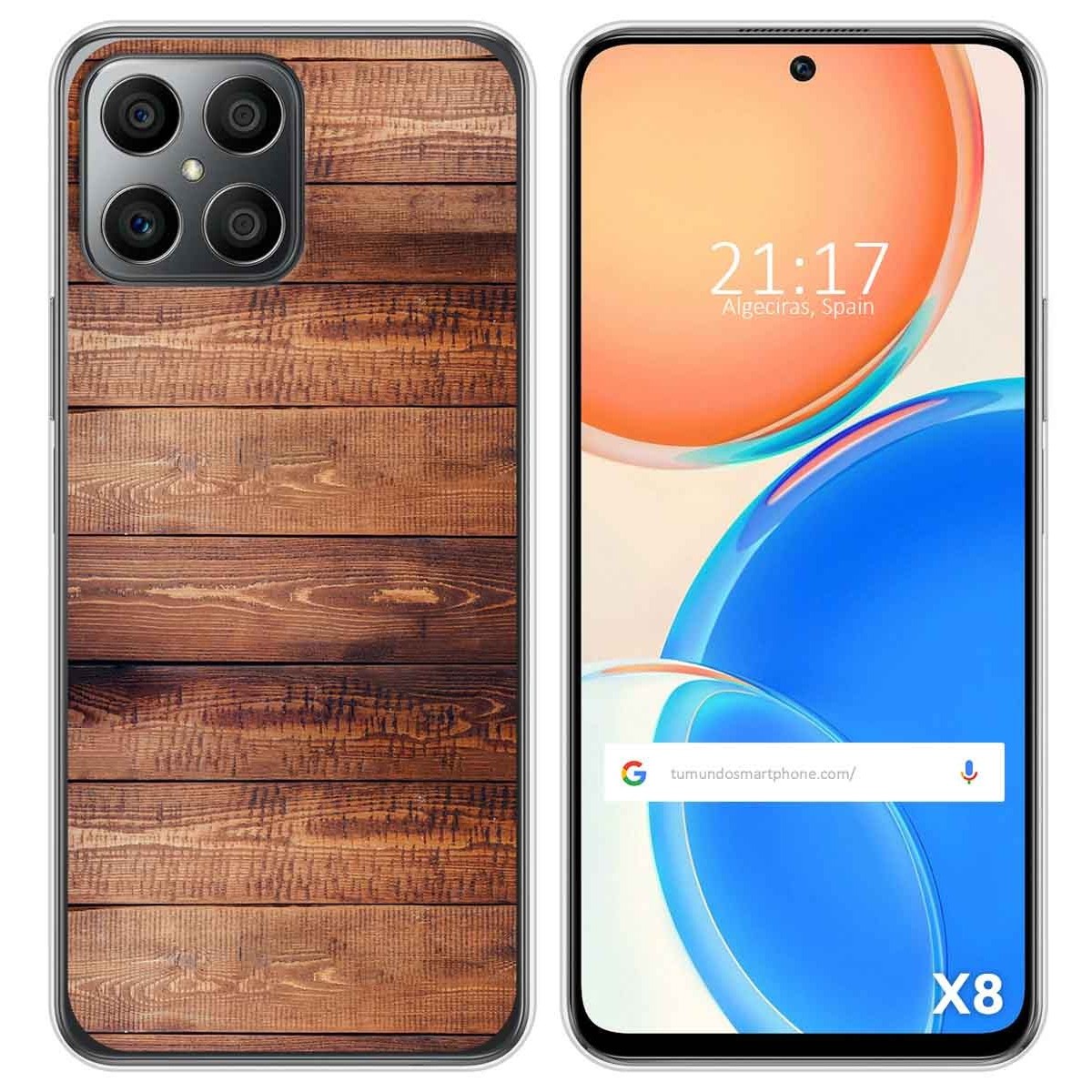 Funda Silicona para Huawei Honor X8 diseño Madera 02 Dibujos